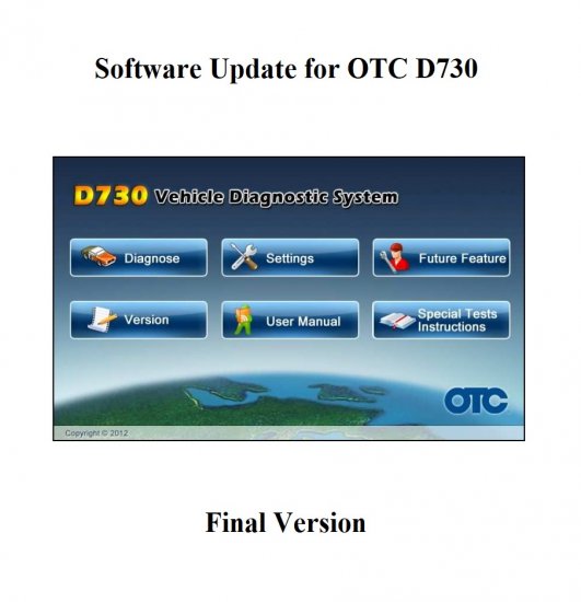 Software Update for OTC D730 Diagnostic Scan Tool - Click Image to Close